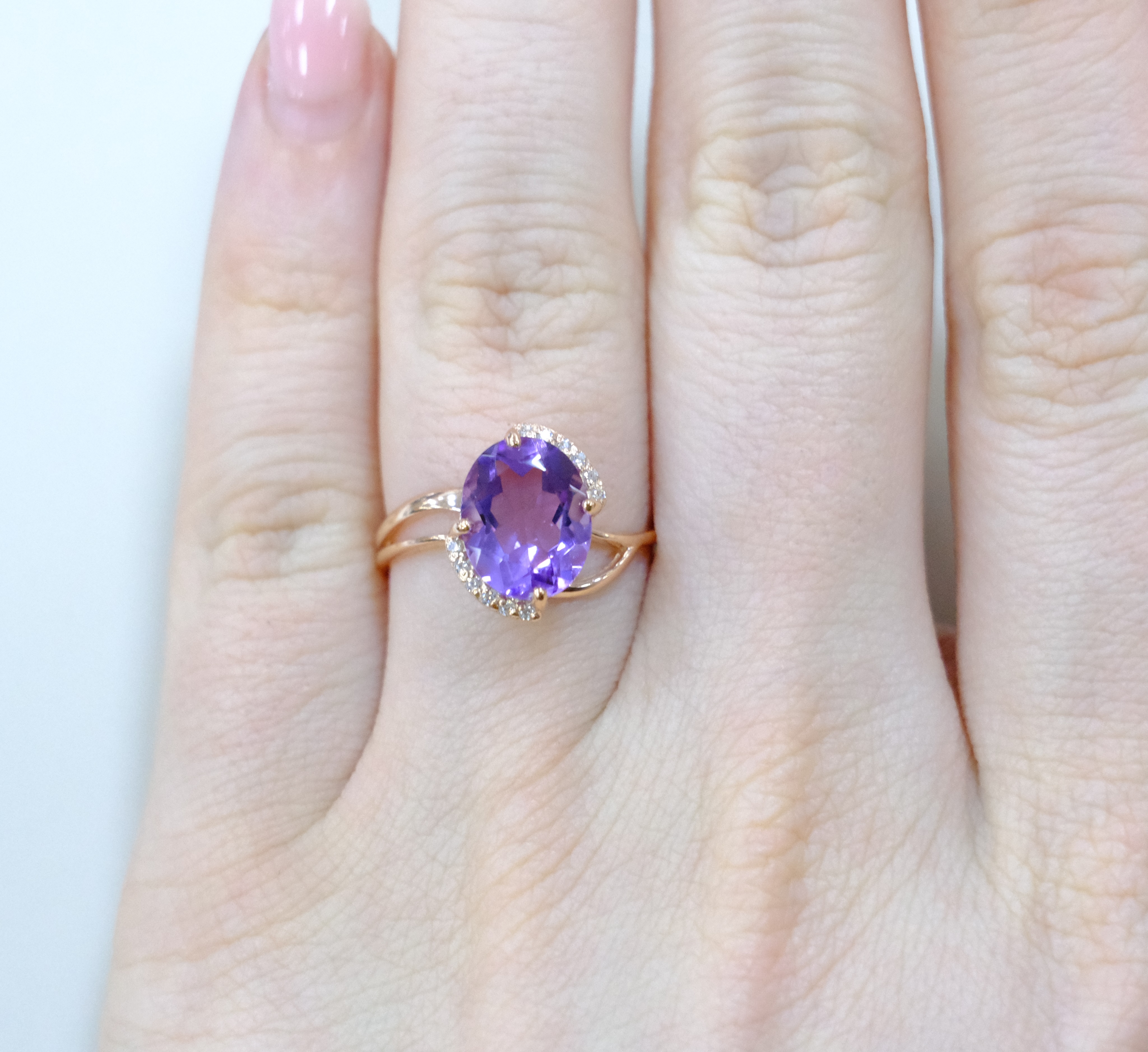 Серебряное кольцо с аметистом